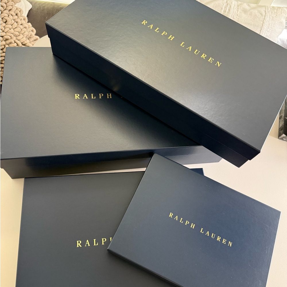 Ralph Lauren Navy and Gold Decorative Boxes